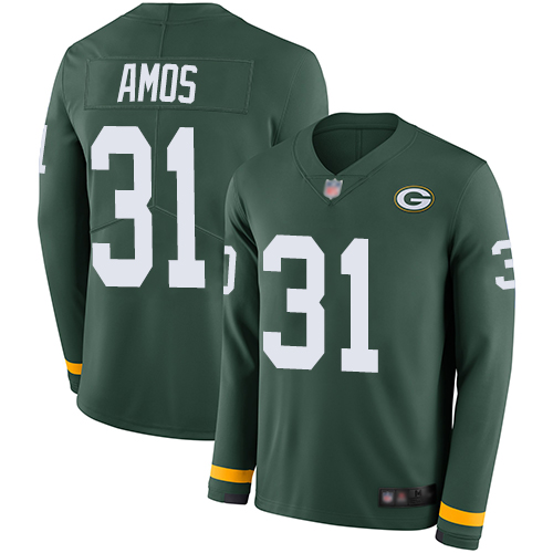 Green Bay Packers Limited Green Men #31 Amos Adrian Jersey Nike NFL Therma Long Sleeve